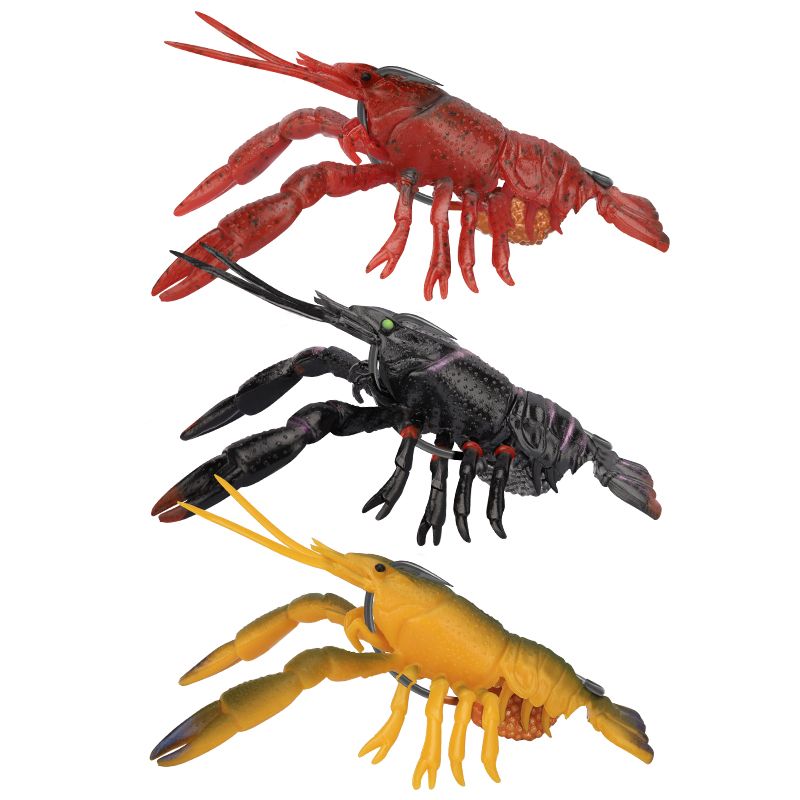 TRUSCEND TPE Pre-Rigged Crayfish Soft Lures with VMC Hook