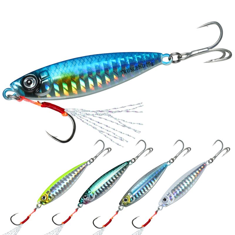 TRUSCEND Saltwater Jigs Fishing Lures with Flat BKK Hooks, Slow Pitch/Knife/Vertical Jigs