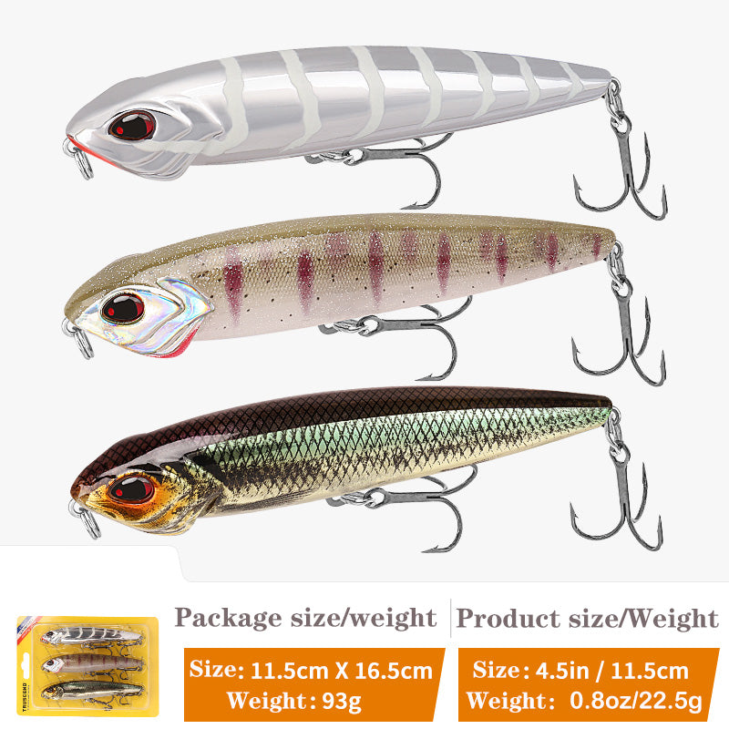 TRUSCEND Topwater Fishing Lures with BKK Hooks