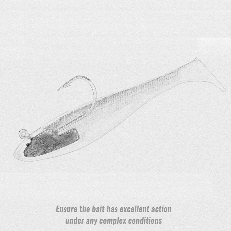 TRUSCEND Pre-Rigged Jig Head Soft Fishing Lures