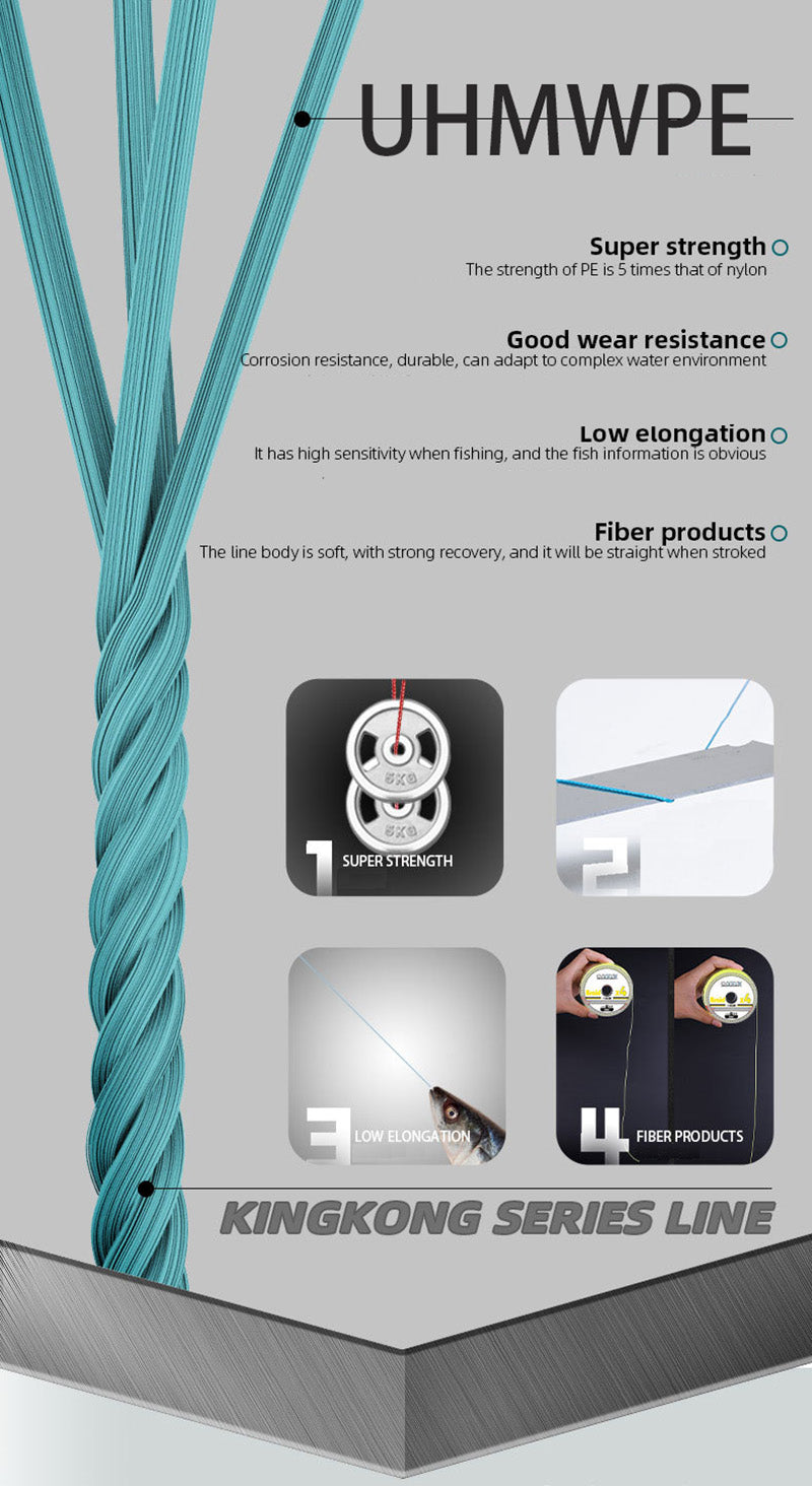 4 braided 500m PE line fishing line sub-sea fishing line