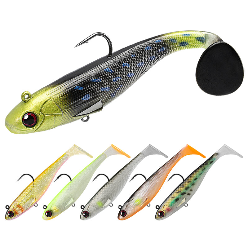 TRUSCEND Pre-Rigged Jig Head Soft Fishing Lures