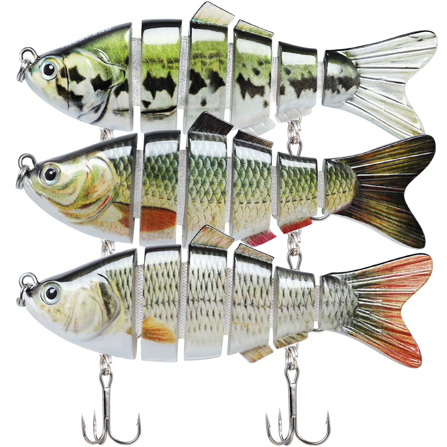TRUSCEND Fishing Lures for Bass Trout, Multi Jointed Swimbaits
