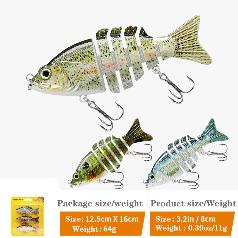 TRUSCEND Fishing Lures for Bass Trout Multi Jointed Swimbaits