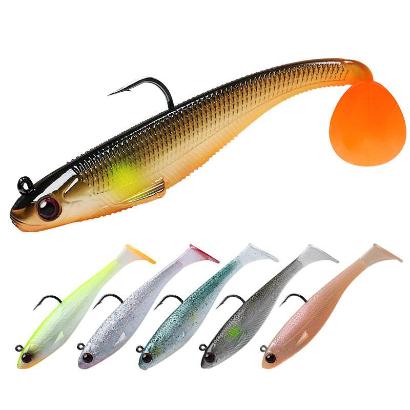 TRUSCEND Pre-Rigged Jig Head Soft Fishing Lures