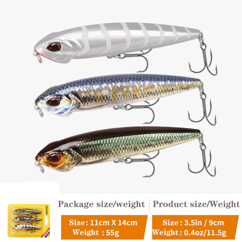 TRUSCEND Topwater Fishing Lures with BKK Hooks