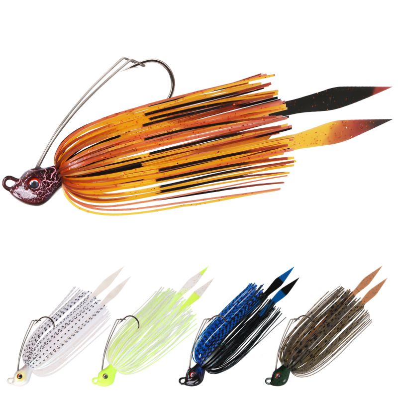 TRUSCEND Swim Jig Fishing Lures with Teflon Coated Super Point BKK Hook, Tour Grade Skipping or Swinging Jig Tied with Stainless Wire