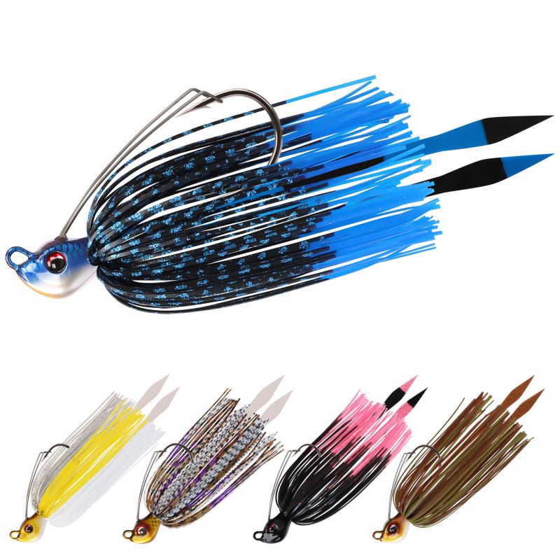 TRUSCEND Swim Jig Fishing Lures with Teflon Coated Super Point BKK Hook,  Tour Grade Skipping or Swinging Jig Tied with Stainless Wire